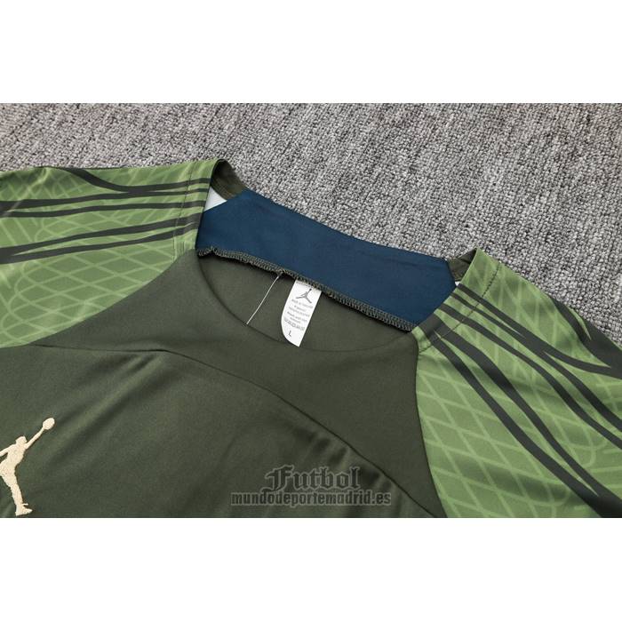 Chandal del Paris Saint-Germain Jordan Manga Corta 2024-2025 Verde - Pantalon Corto